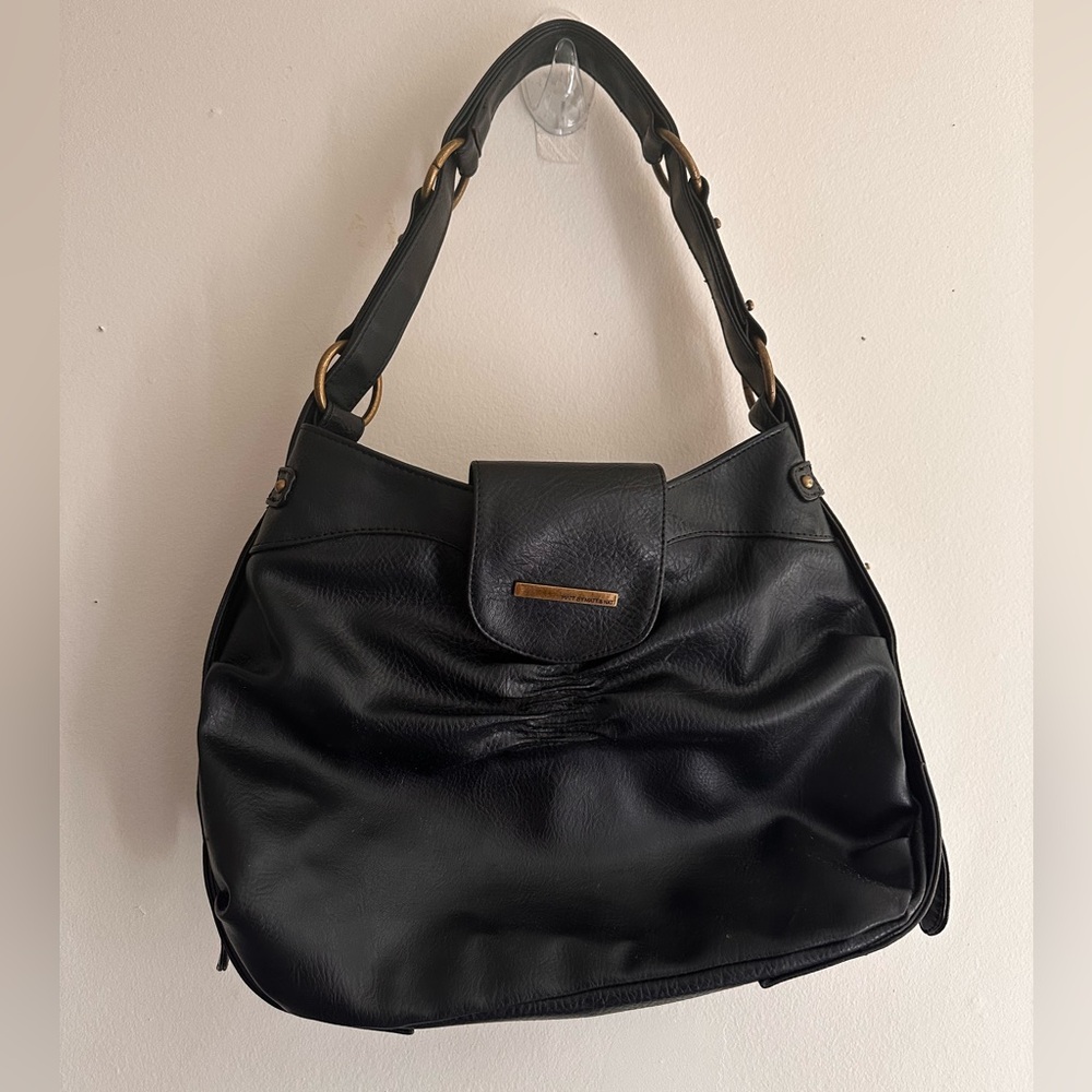 Matt and Nat Black Leather Slouch Purse Bag